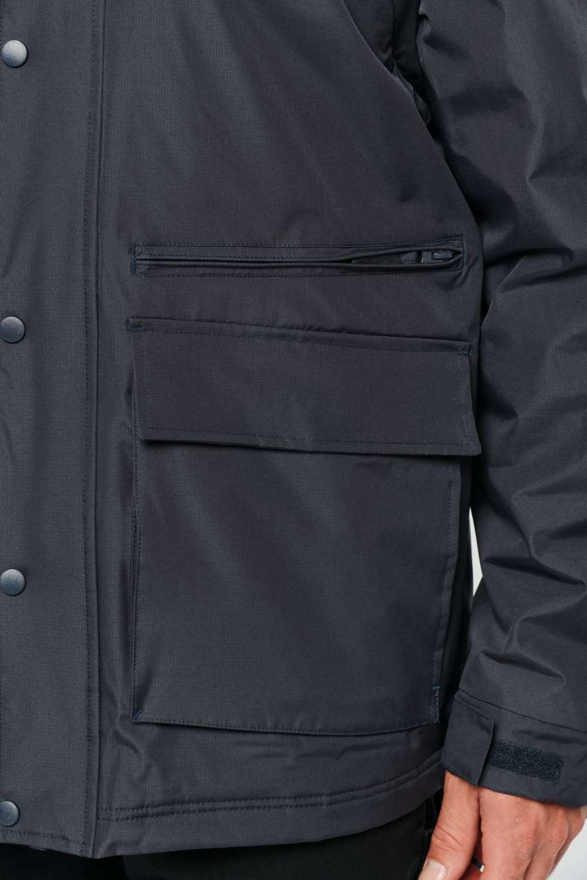 DETACHABLE-SLEEVED WORKWEAR PARKA