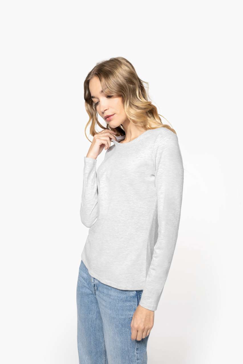LADIES' LONG-SLEEVED CREW NECK T-SHIRT
