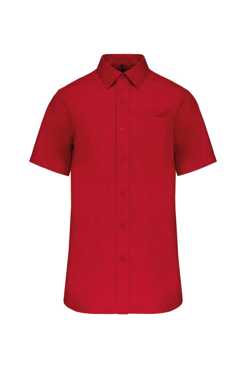 CHEMISE EN POPELINE DE COTON À MANCHES COURTES POUR HOMME