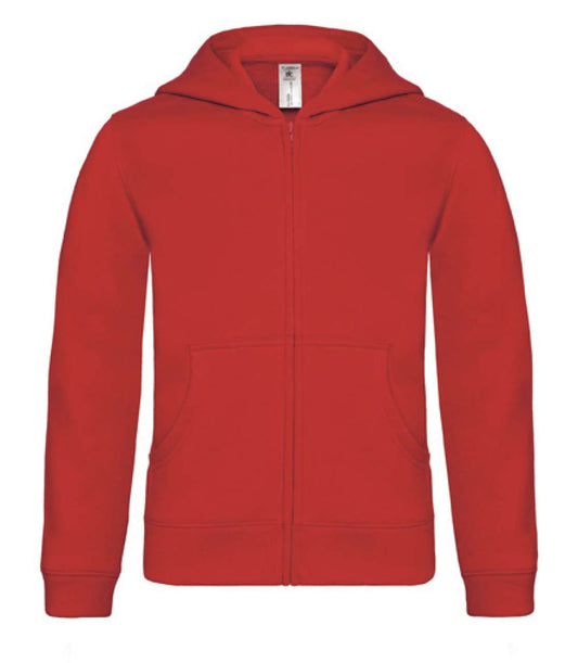 B&c Hooded Full Zip /kids in Red | utt:a21e0e293035