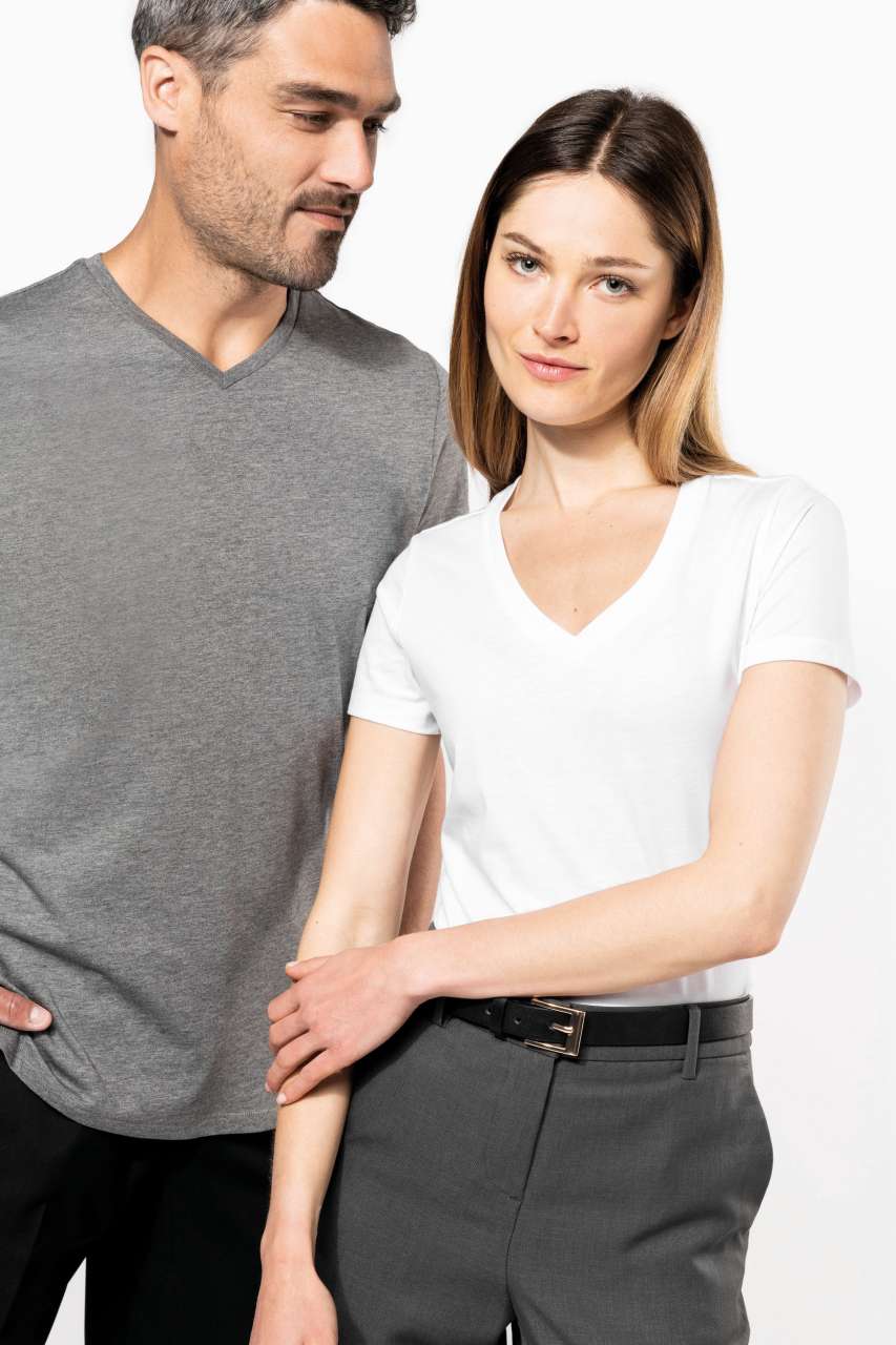 LADIES' SUPIMA® V-NECK SHORT SLEEVE T-SHIRT