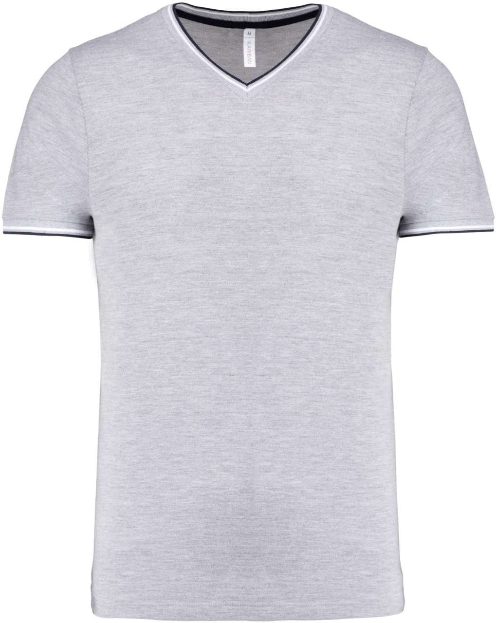 MEN'S PIQUÉ KNIT V-NECK T-SHIRT