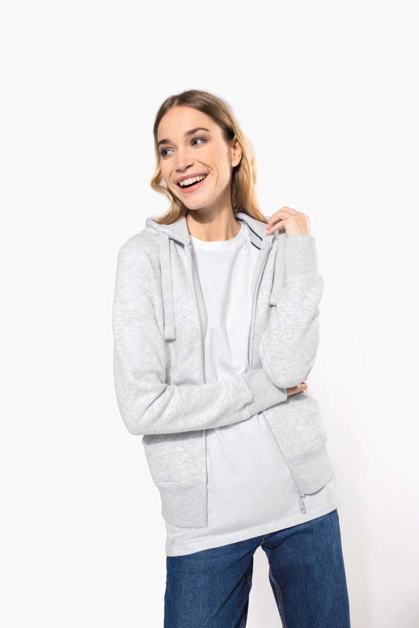 SWEAT-SHIRT À CAPUCHE AVEC FERMETURE ÉCLAIR POUR FEMME