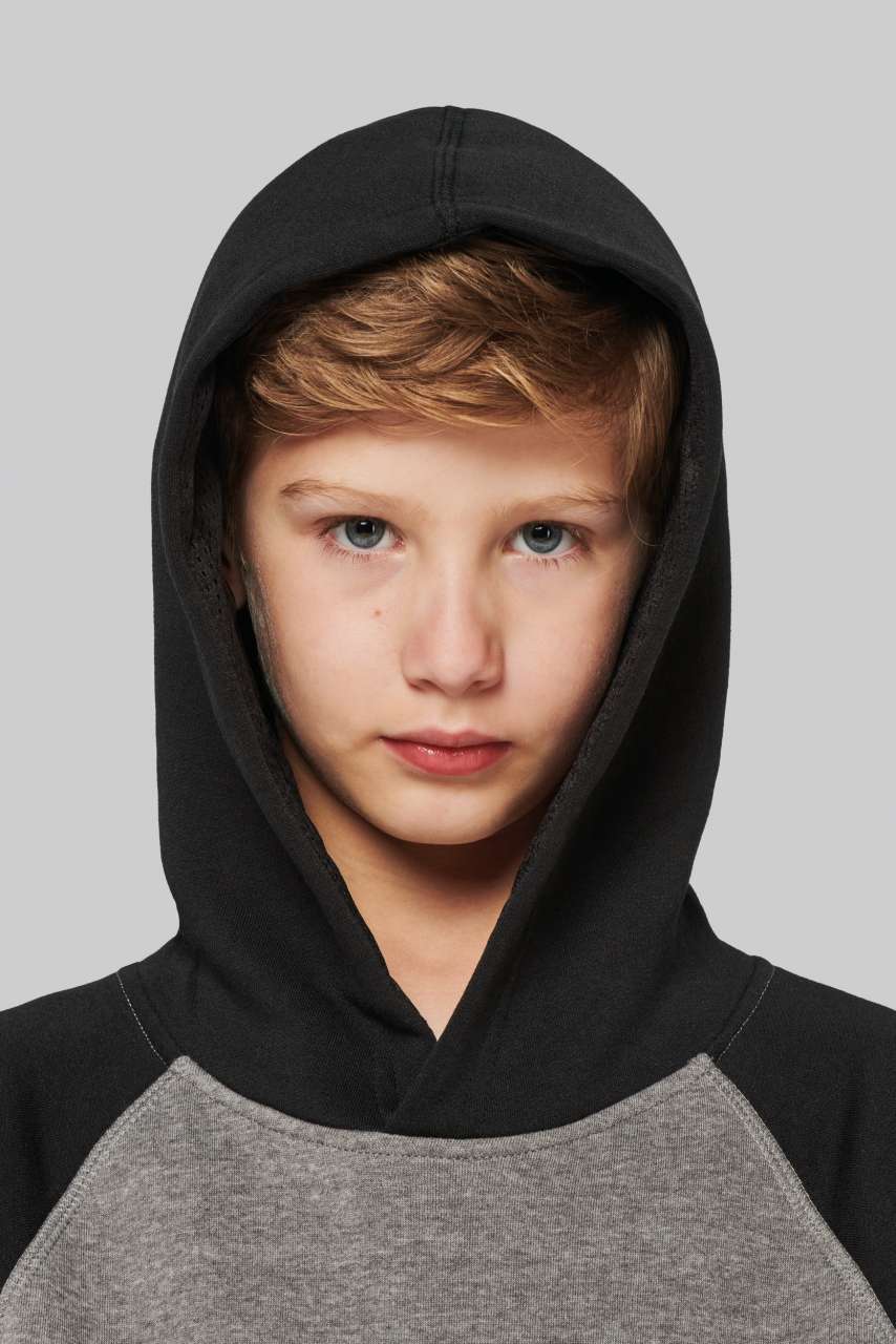 SWEAT-SHIRT À CAPUCHE BICOLORE POUR ENFANT