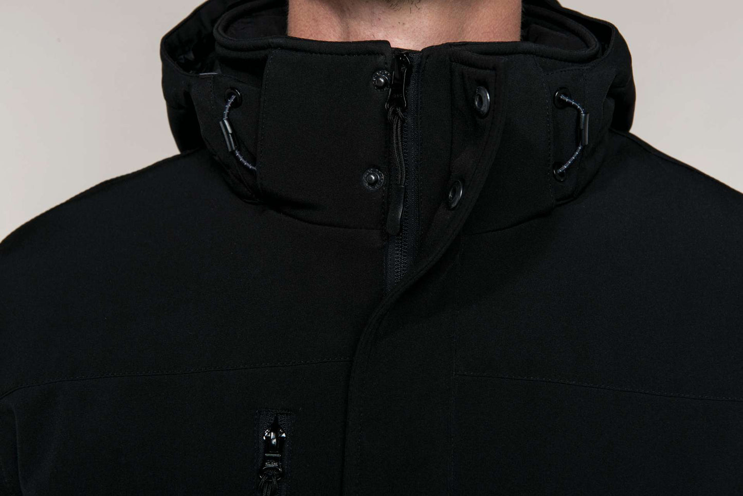 HERRENPARKA MIT KAPUZE UND SOFTSHELL-FUTTER