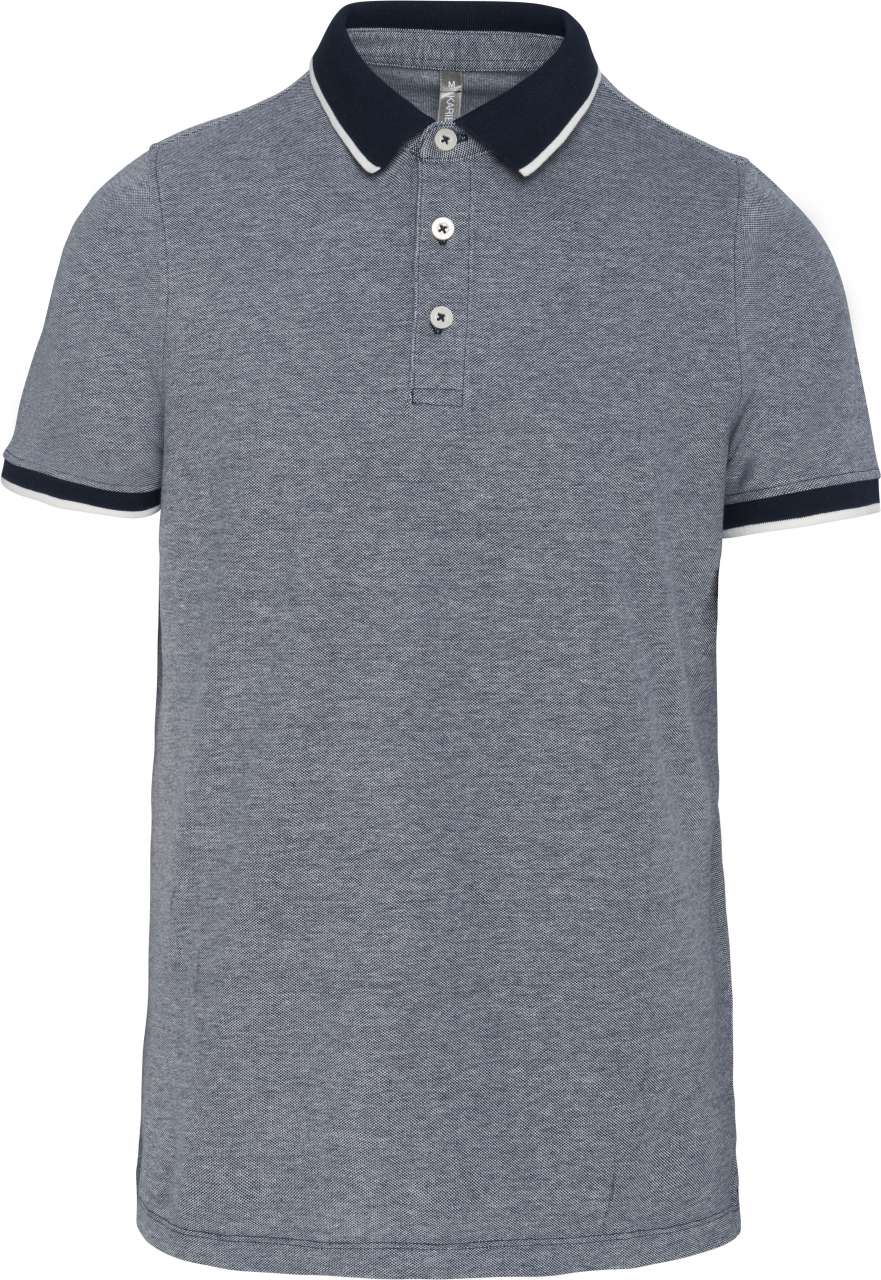 POLO CHINÉ BICOLORE POUR HOMME