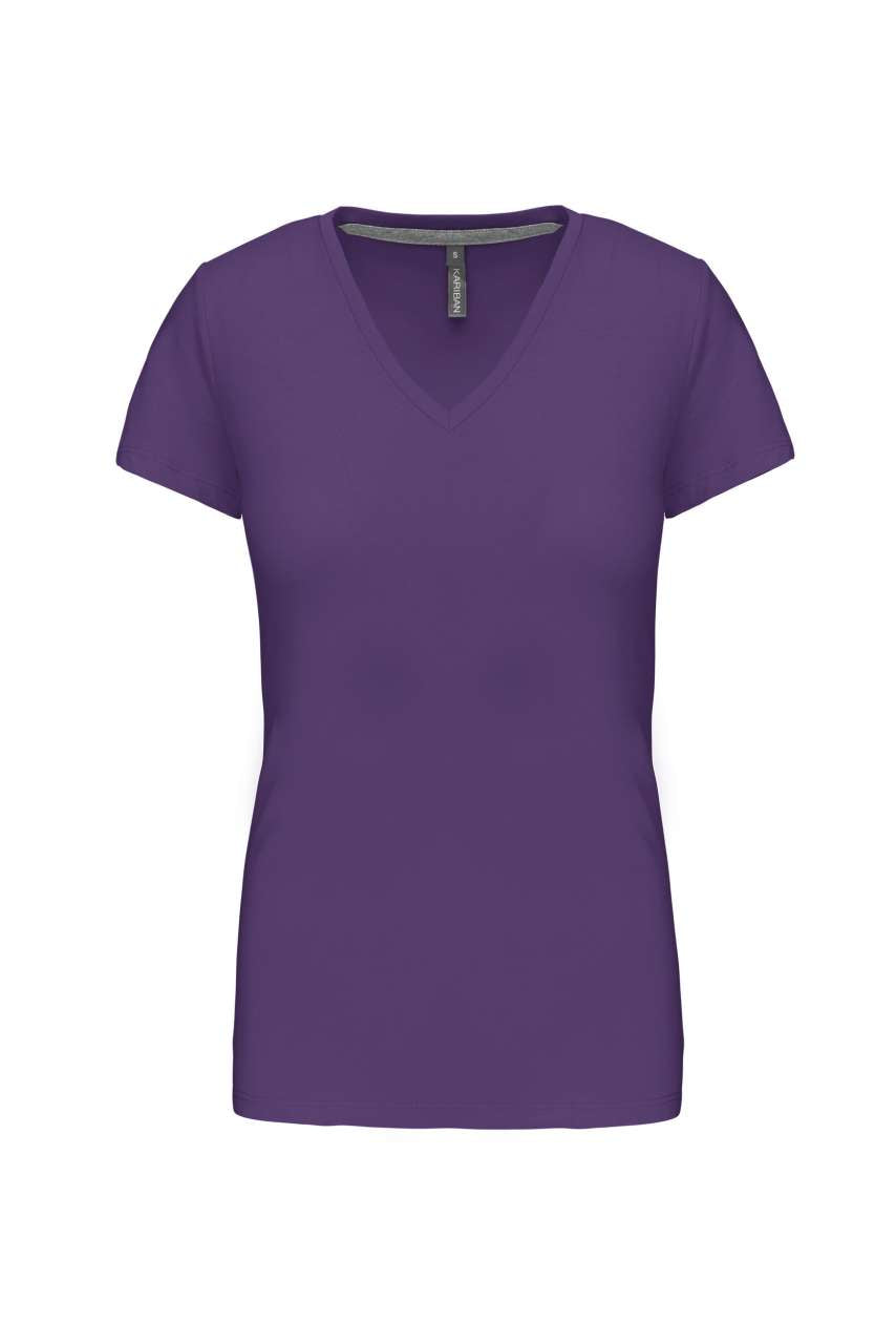 LADIES' SHORT-SLEEVED V-NECK T-SHIRT