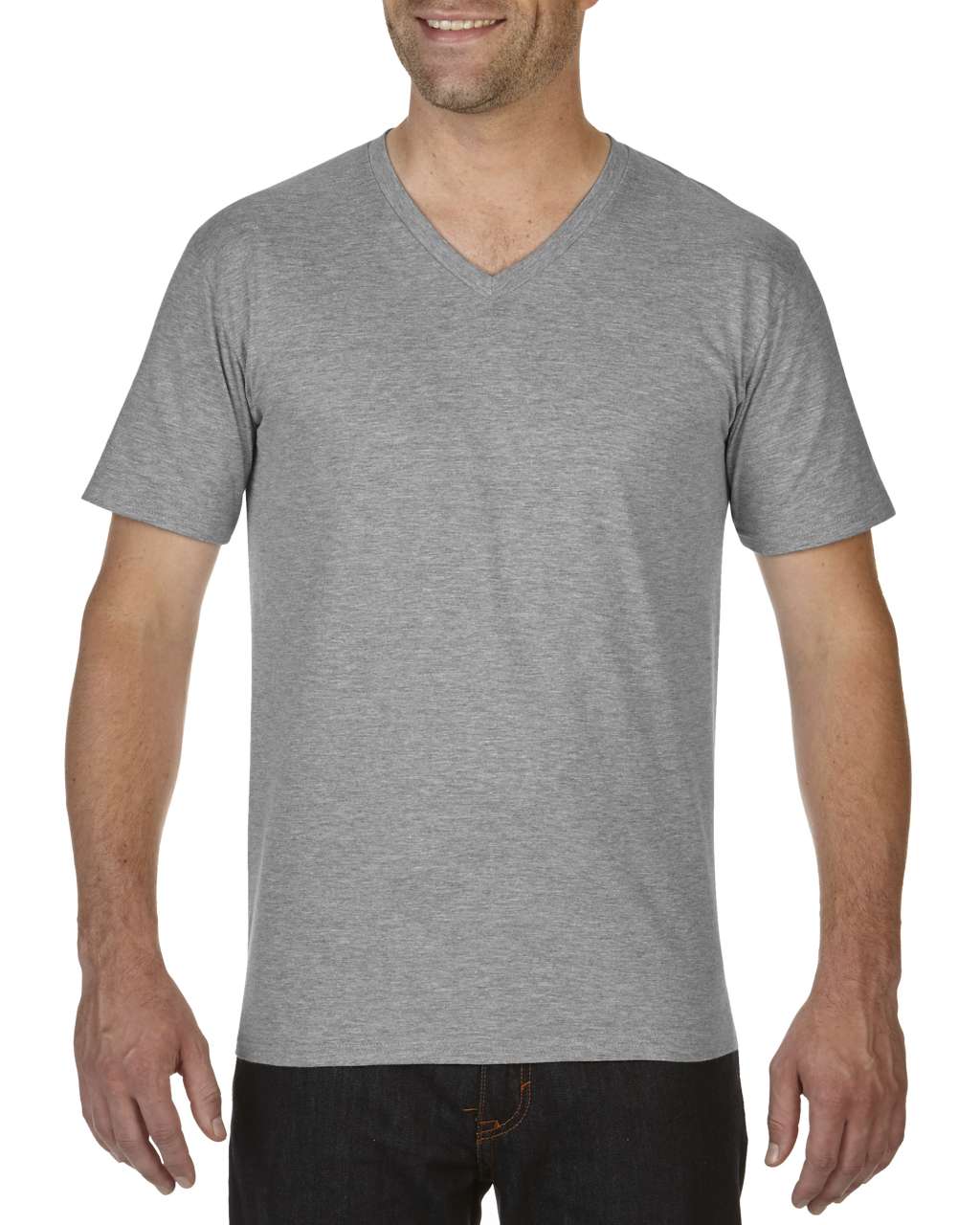 T-SHIRT COL EN V ADULTE EN COTON PREMIUM®