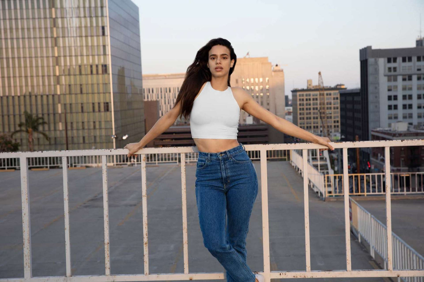 WOMEN'S COTTON SPANDEX CROP TANK