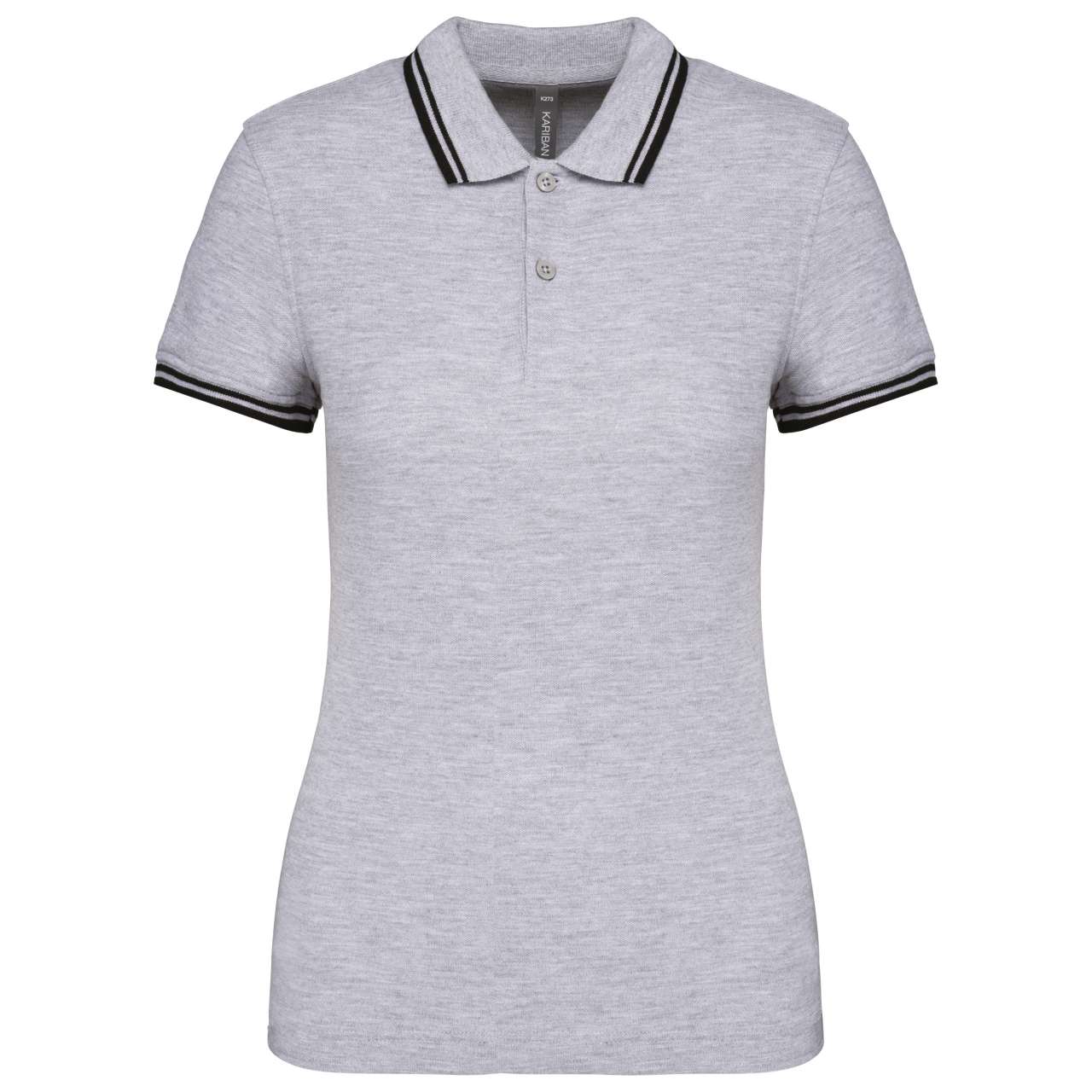 LADIE'S 2 STRIPED SHORT SLEEVED POLOSHIRT