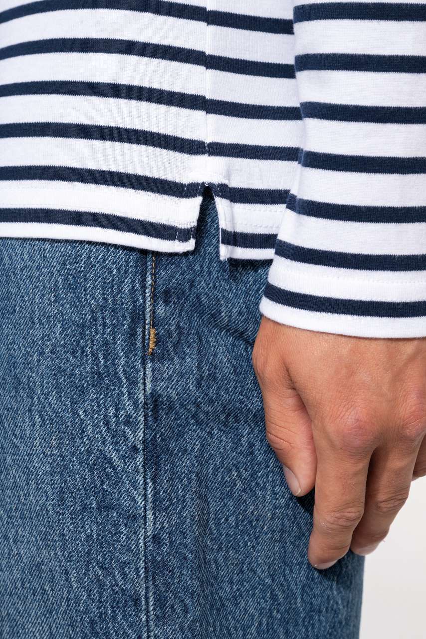 LANGÄRMELIGES HERREN-TOP MIT BRETONSTREIFEN