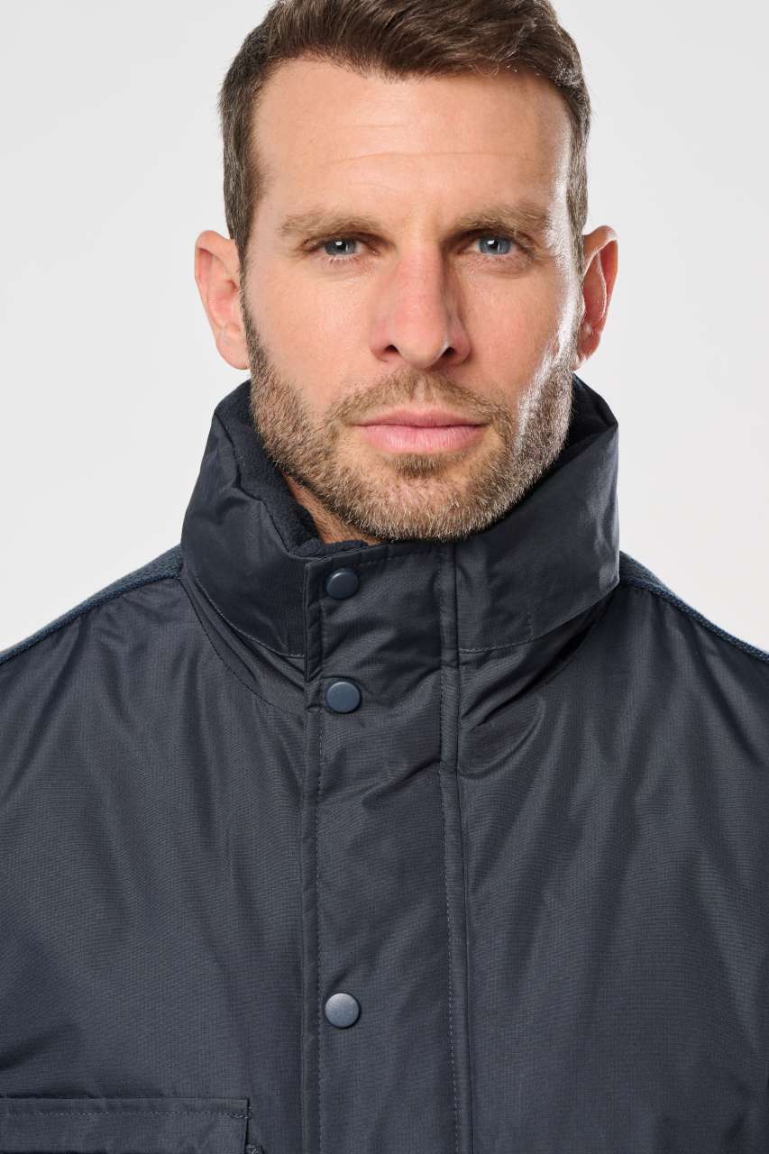 DETACHABLE-SLEEVED WORKWEAR PARKA