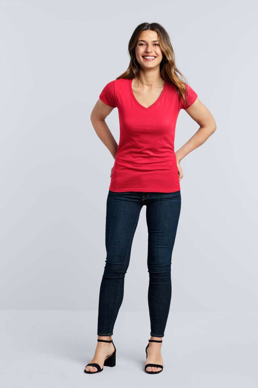 SOFTSTYLE® LADIES' V-NECK T-SHIRT