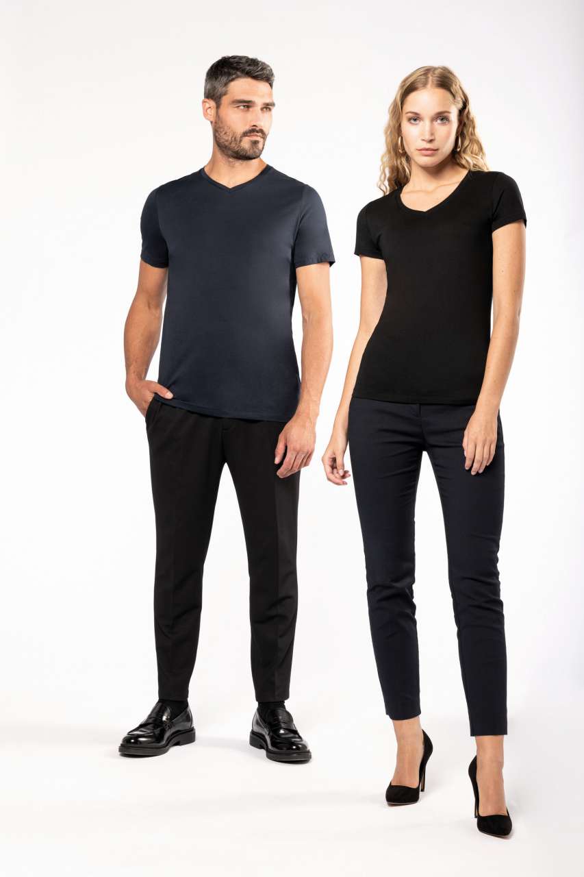 LADIES' SUPIMA® V-NECK SHORT SLEEVE T-SHIRT