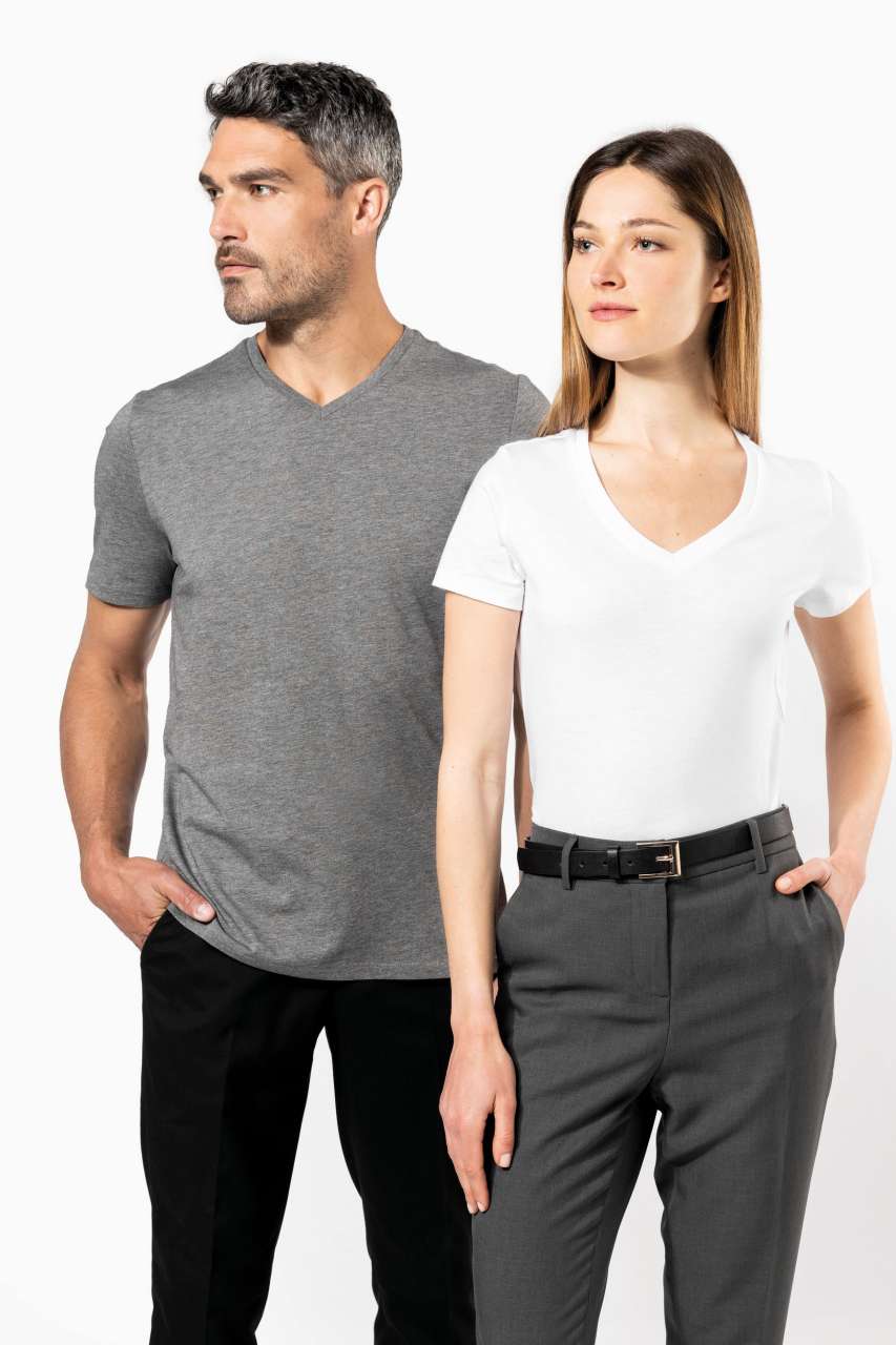 LADIES' SUPIMA® V-NECK SHORT SLEEVE T-SHIRT