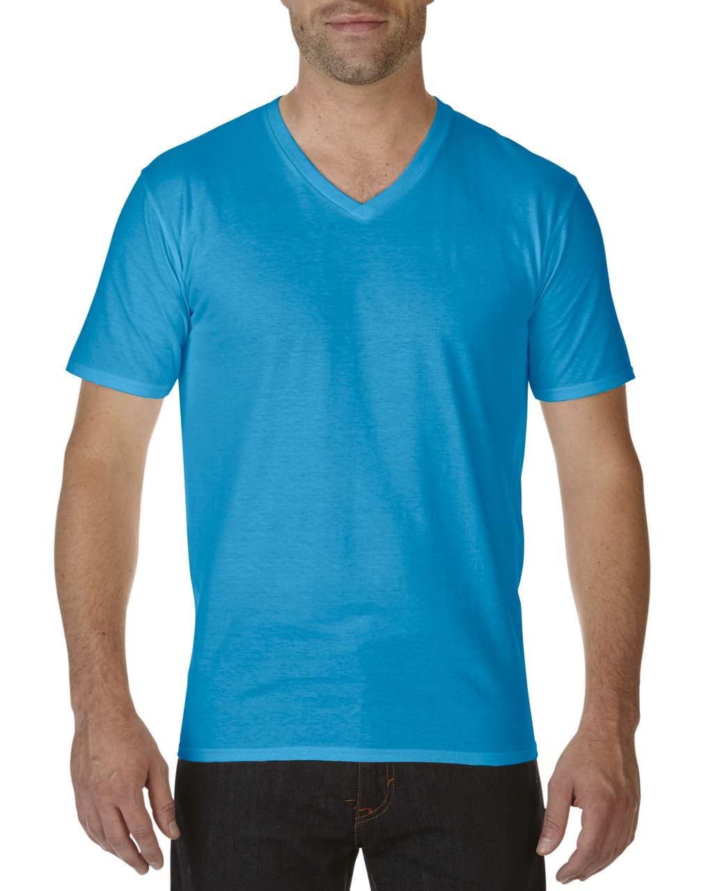 T-SHIRT COL EN V ADULTE EN COTON PREMIUM®