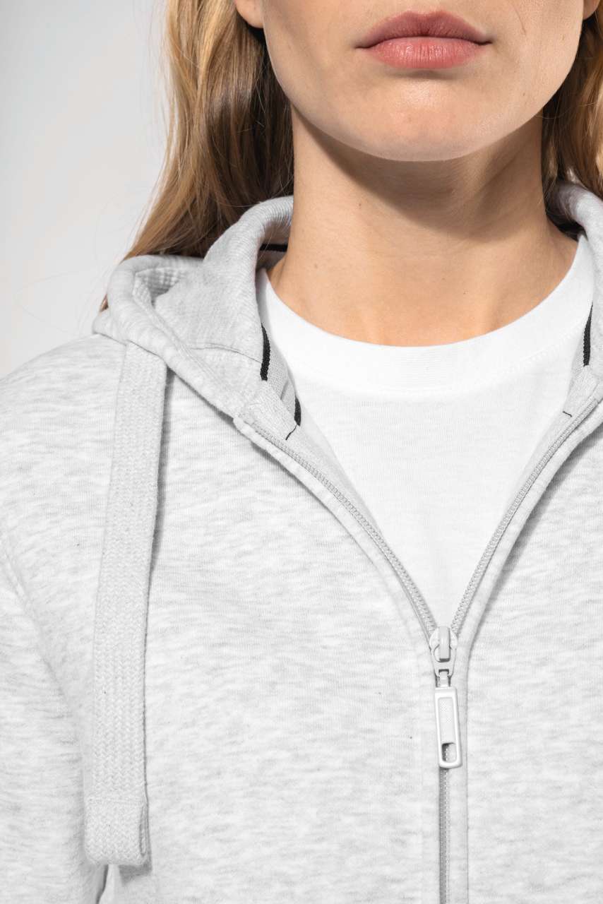 SWEAT-SHIRT À CAPUCHE AVEC FERMETURE ÉCLAIR POUR FEMME