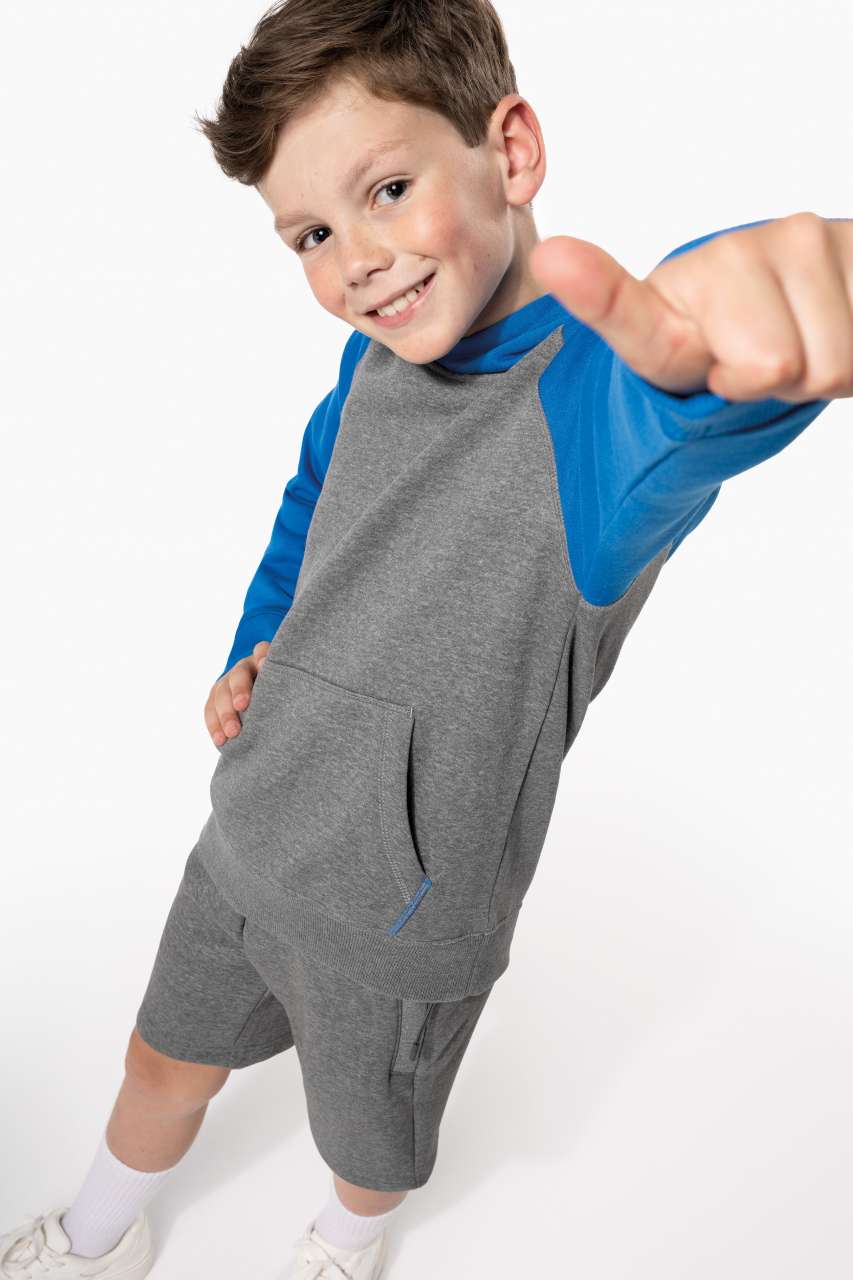 SWEAT-SHIRT À CAPUCHE BICOLORE POUR ENFANT