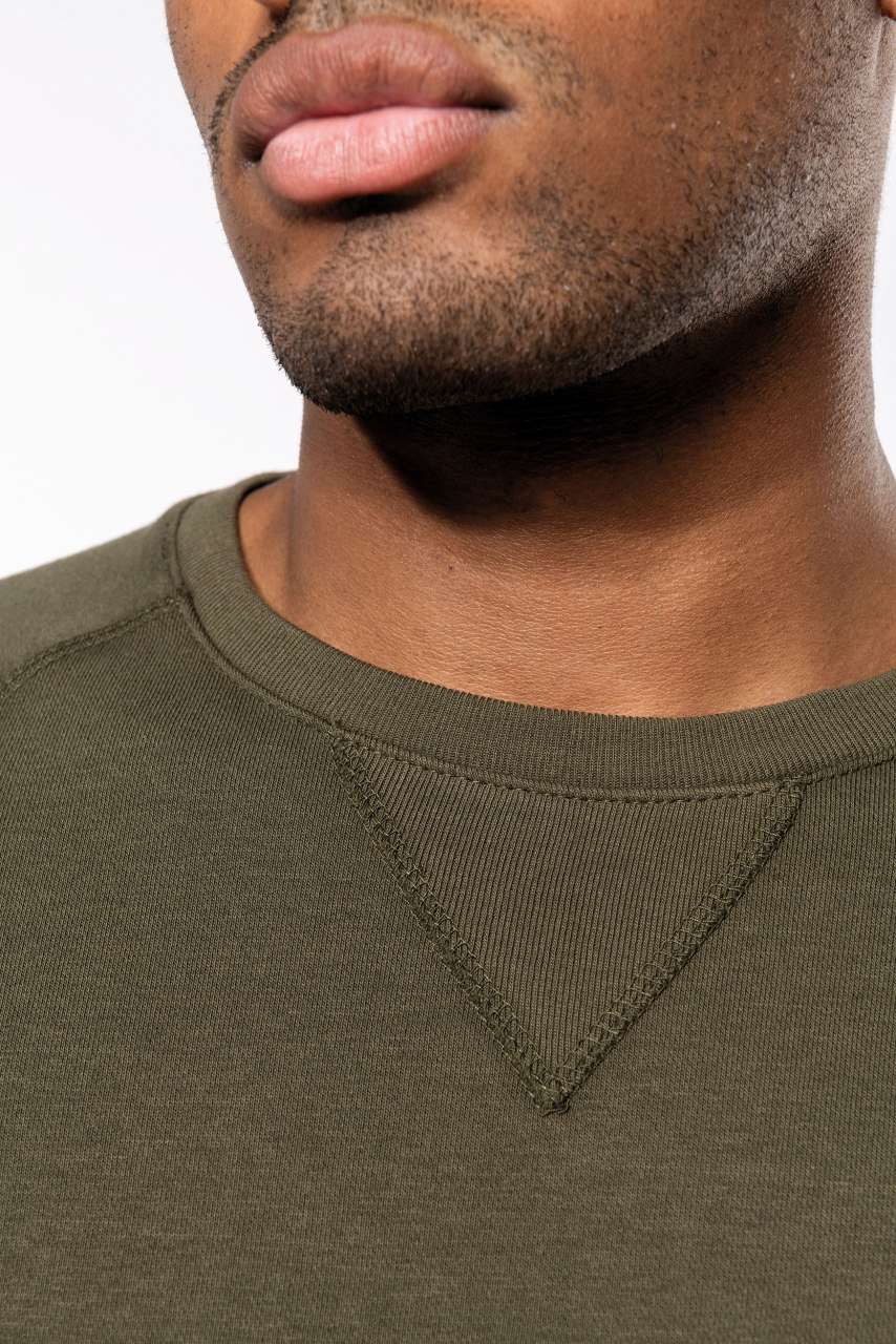 SWEAT-SHIRT HOMME EN COTON BIOLOGIQUE À COL RAS DU COU ET MANCHES RAGLAN