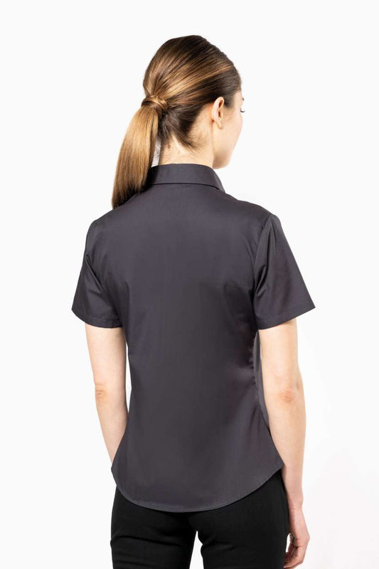 LADIES' SHORT-SLEEVED COTTON POPLIN SHIRT