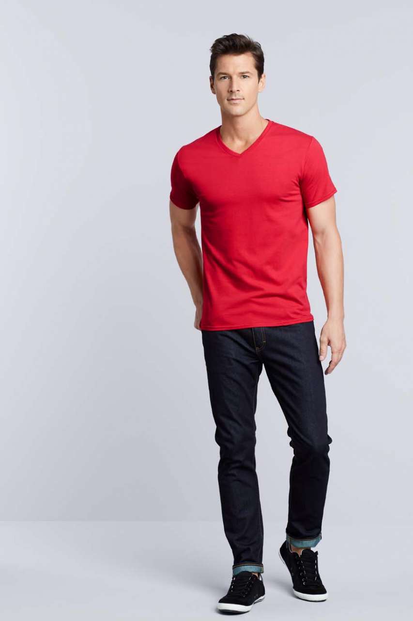 T-SHIRT COL EN V ADULTE EN COTON PREMIUM®