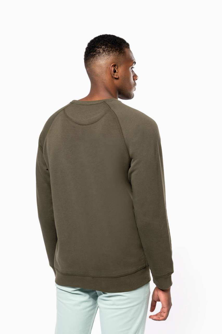 SWEAT-SHIRT HOMME EN COTON BIOLOGIQUE À COL RAS DU COU ET MANCHES RAGLAN