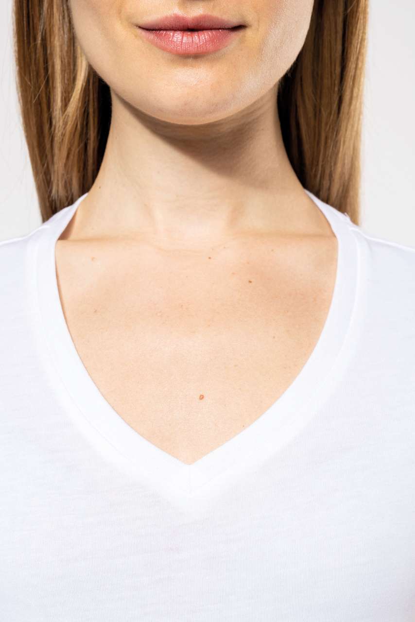 LADIES' SUPIMA® V-NECK SHORT SLEEVE T-SHIRT