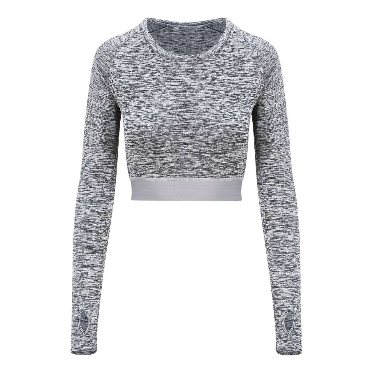 T-shirt court à manches longues pour femme
