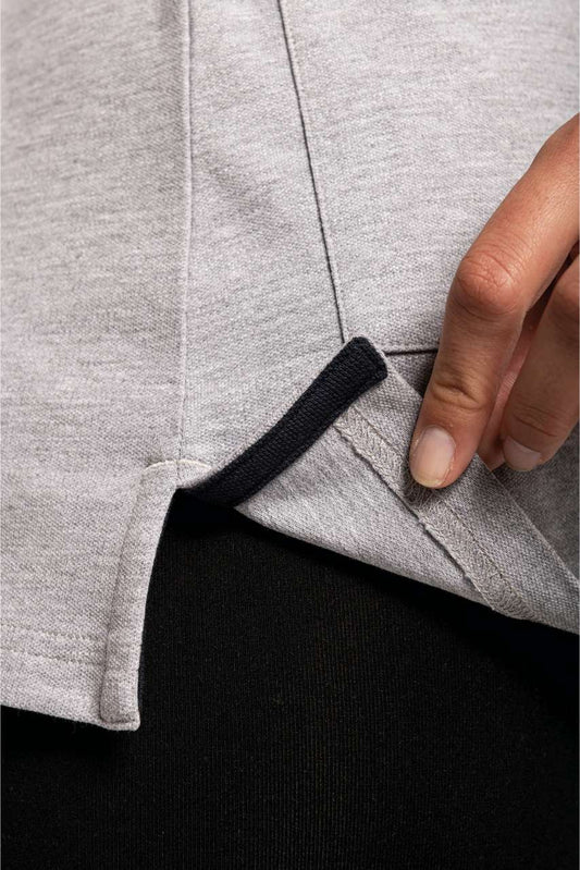 LADIES’ SHORT-SLEEVED LONGLINE POLO SHIRT