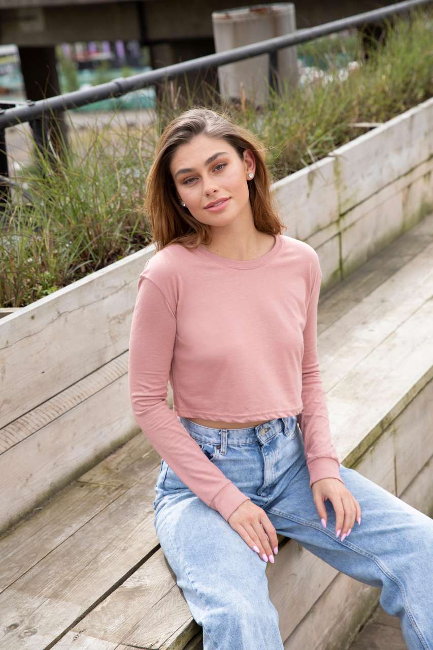 WOMEN'S L/S CROPPED T