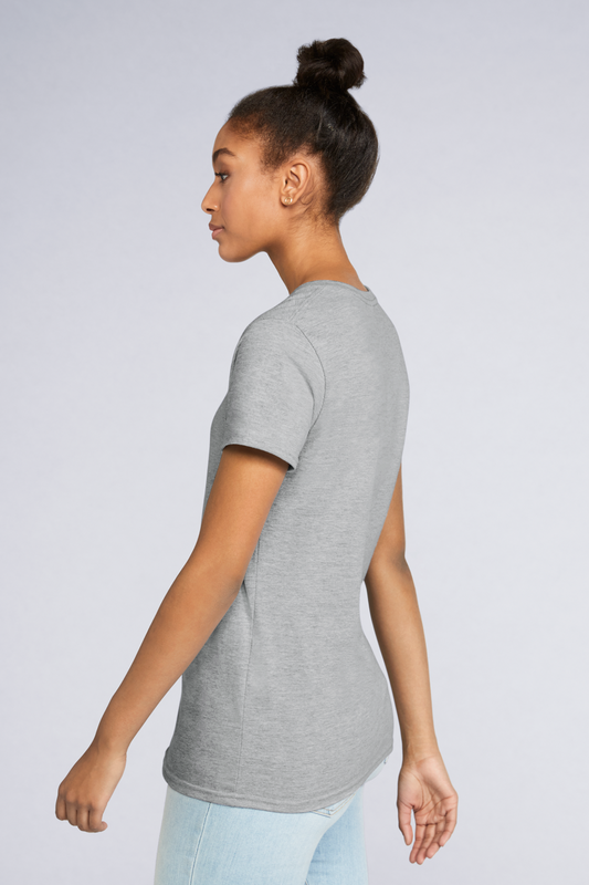 PREMIUM COTTON® LADIES' V-NECK T-SHIRT - Gildan (2 of 3) | utt:5ff4434fdd44