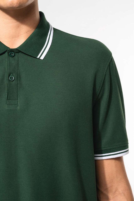 Men's Short-Sleeved Poloshirt With Contrasting Piping - Kariban (2 of 8) | utt:0a8389503ff3