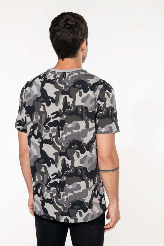 Men's Short-Sleeved Camo T-Shirt - Kariban (2 of 5) | utt:a81e1865dfea