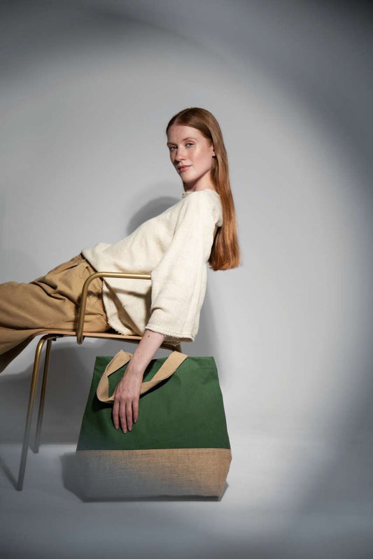 Canvas & Jute Hold-All Shopper Bag - Kimood (2 of 6) | utt:6833ae4ff03d