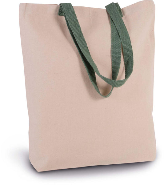 Shopper Bag With Gusset And Contrast Colour Handle - Kimood (2 of 2) | utt:fa6461f64f4a