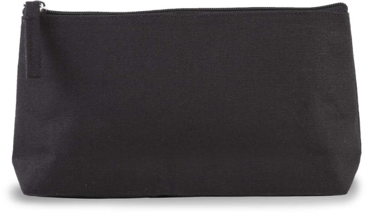 Cotton Canvas Toiletry Bag in Black | utt:e102df09f565