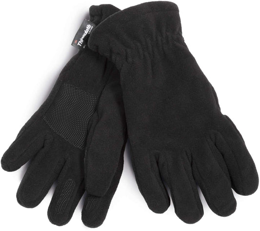 Thinsulate™ Polar-Fleece Gloves in Black | utt:ede9e652b49d