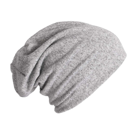 Knitted Beanie in Light Grey Heather | utt:89040d974a1b
