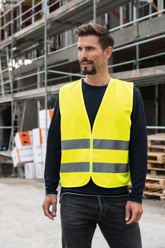 Basic Safety Vest For Print "karlsruhe" - 2 Velcro - Korntex (2 of 3) | utt:f1b3c1dffab0