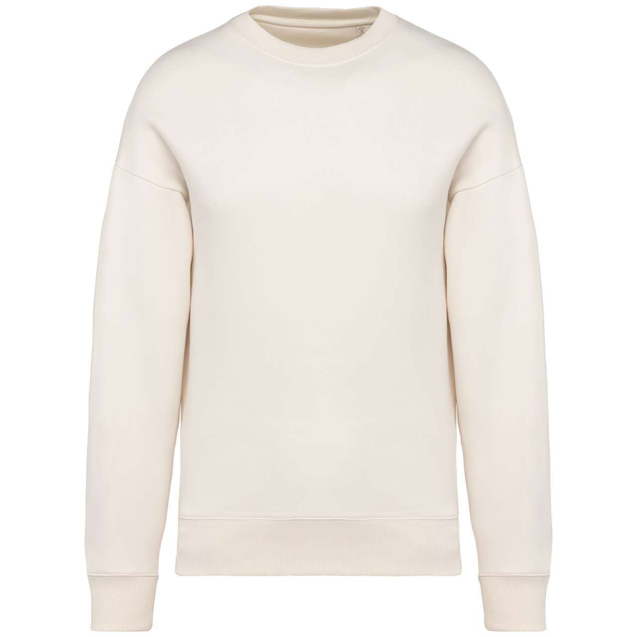 Unisex Eco-Friendly Oversized Crew Neck Sweatshirt in Ivory