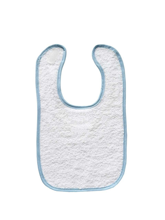 Olima Baby Bib Terry in White/Light Blue | utt:67111ef7045c
