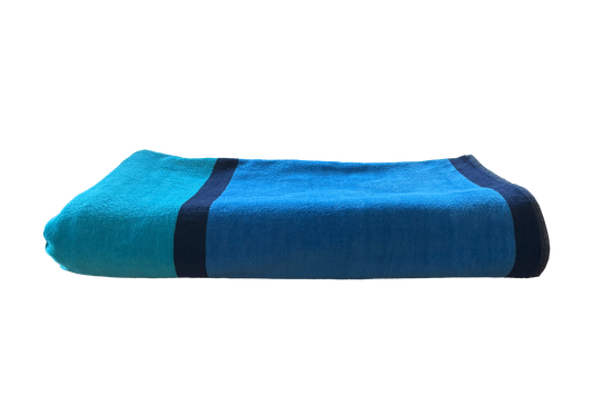 Olima „turquoise Wave” Beach Velour Towel in Multicolour | utt:7fb60519b474