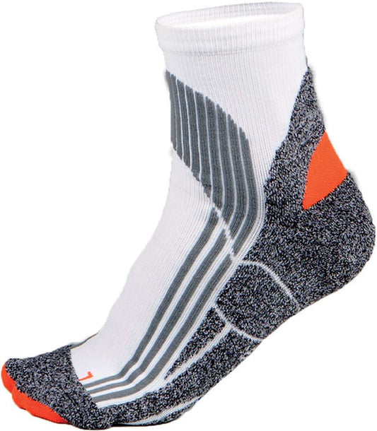 Technical Sports Socks in White/Grey/Orange