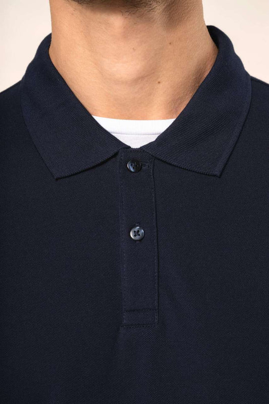 Men's Long-Sleeved Supima® Polo Shirt - Kariban Premium (2 of 8) | utt:b6729ebee5c8