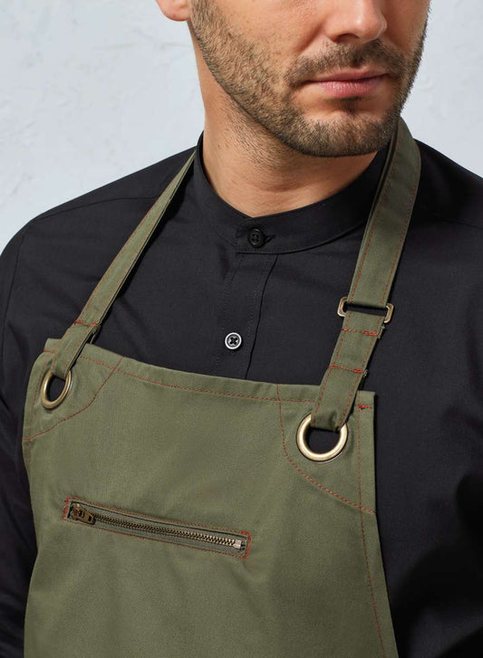 ‘BARLEY’ CONTRAST STITCH SUSTAINABLE BIB APRON - Premier (2 of 4) | utt:aae210bd7e36