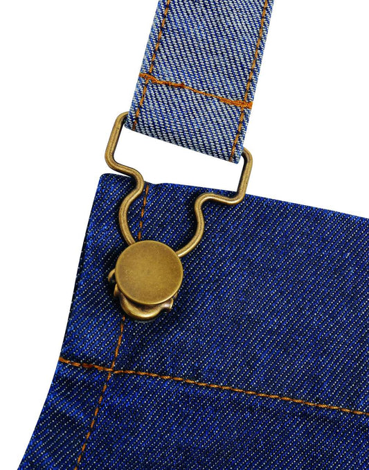 'district' Waxed Look Denim Bib Apron - Premier (2 of 5) | utt:bd38a451c0e5