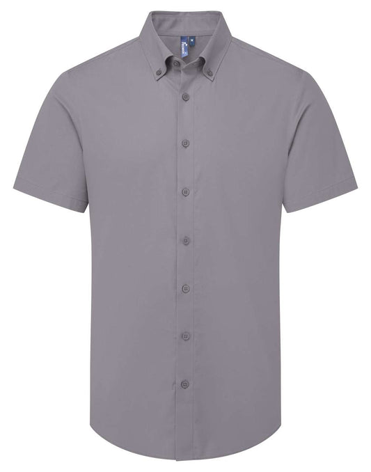 SUPREME’ OXFORD MEN'S SHORT SLEEVE SHIRT in Steel | utt:1277f4a12266