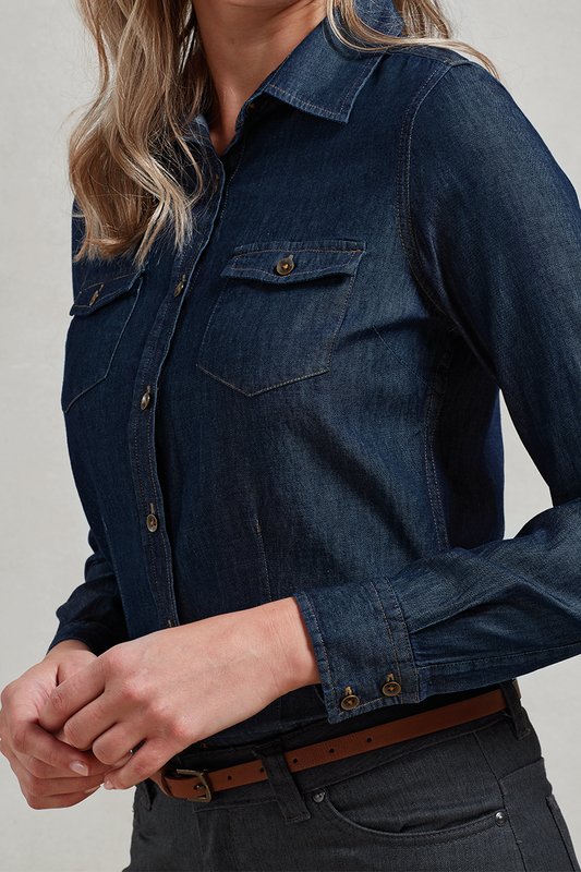 Women's Jeans Stitch Denim Shirt - Premier (2 of 3) | utt:cf80359a9136
