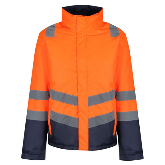 Hi-Vis Pro Two Tone Insulated Parka in Orange/Navy | utt:d7ec2f29f961