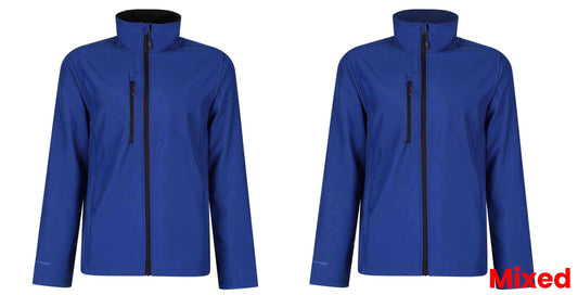 Honestly Made Recycled Printable Softshell Jacket in New Royal | utt:1c77487b727d
